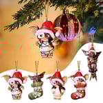 Gremlins Gizmo Jultomte Hängande Figur Ornament Dekoration [HK] C