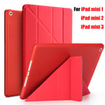 Tablet Case Ipad Screen Protector Smart Cover Red For Mini 1 2 3