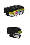 1 Set + 1 Black Compatible ink cartridge LC3239XL Brother HL-J6000DW J6100DW