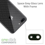 New Glass Camera Lens Cover + TOOLS for Apple iPhone 8 Plus Space Grey