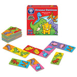 Orchard Toys Dinosaur Dominoes Mini Game, Small and Compact, Travel Game, A Fun Dinosaur Themed Domino Game, Perfect For Children Age 3-5, Ideal Stocking Filler