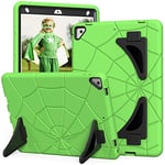 Kids Case for New iPad 9th Generation 2021, iPad 8th 7th Generation Case 2020/2019 Rugged Stand Silicone Shockproof Rugged Protective iPad 10.2 Cases for Kids Boys Green
