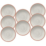 Rustic Swirl Ivory Melamine Dinner Plate Set (8)