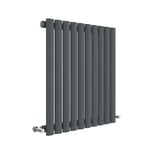 Hudson Reed Revive Single Designer Horizontal Radiator 600 H x 586 W Anthracite