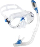 Cressi Kids' Marea Junior Scuba Diving and Snorkelling Mask with Mini Dry Snorkel, Clear/Blue