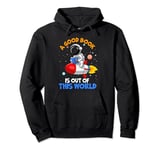 A Good Book is Out of This World Astronaut Moon Book Lover Pullover Hoodie