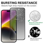 BOOM [1-Pack] iPhone 15 Pro Max Härdat Glas Skärmskydd Privacy - Svart Svart