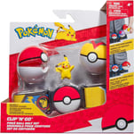 Pokémon Clip ‘N’ Go Belt Set - 2-Inch Pickachu Battle Figure with Clip ‘N’ Go Be