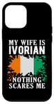 Coque pour iPhone 12 mini Drapeau Côte d'Ivoire « My Wife Is Ivorian Nothing Scares Me »