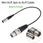 0.3m Mini XLR 3pin Male to XLR 3pin Female  Cable for Blackmagic Cinema 4k