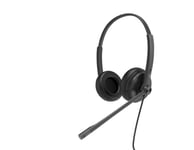 Yealink YHS34 DUAL hodetelefon og headsett Hodesett Koblet med ledninger (ikke trådløs) Hodebånd Kontor/kundesenter Sort