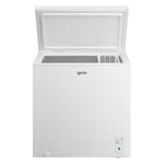 Freestanding Chest Freezer 198 Litre Capacity, White, Igenix IGCF0198W