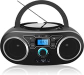 Portable Radio CD Player Boombox,with Bluetooth,FM Radio,USB/MP3/CD-R/CD-RW/WMA