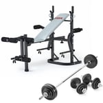 York B501 Weight Bench with 50kg Cast Iron Weight Set