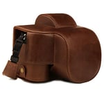 MegaGear MG1814 Ever Ready Genuine Leather Camera Case Compatible with Nikon Z50 (16-50mm) - Brown