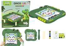 Lean Toys Dinosaurie Lärpussel Med Magnetisk Tavla, Grön