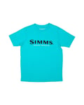 Simms Kids Logo T-Shirt M Tahiti Blue