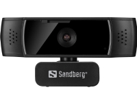 Sandberg USB Webcam Autofocus DualMic, 2,07 MP, 1920 x 1080 pixlar, Full HD, 30 fps, 70°, 70°
