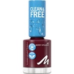 Manhattan Smink Naglar Clean & Free Nail Lacquer 156 Poppy Pop Red 8 ml