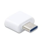USB-C (han) til USB 3.0 OTG adapter - Lav dit Type-C stik til en USB indgang - Hvid