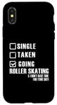 Coque pour iPhone X/XS Roller Skater Funny - Une seule prise en train de faire du patin à roulettes