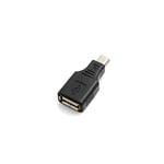 SYSTEM-S Mini USB (male) auf USB Typ A (female) Adapter OTG Host Cable Flash Drive Verbindung für Smartphone Handy Tablet PC