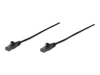 Intellinet Network Patch Cable, Cat6, 1.5M, Black, Cca, U/Utp, Pvc, Rj45, Gold Plated Contacts, Snagless, Booted, Lifetime Warranty, Polybag - Patch-Kabel - Rj-45 (Hane) Till Rj-45 (Hane) - 1.5 M - Utp - Cat 6 - Formpressad, Hakfri - Svart