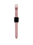 Ted Baker pink Magnolia Saffiano Leather strap for Apple watch (38/40mm), Pink, Women