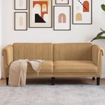 2-personers sofa velour brun