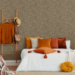 Superfresco Easy Brown Scandi Slat Wood effect Smooth Wallpaper