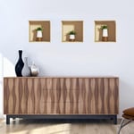 Stickers adhésifs 3D | Sticker Mural Autocollant effet 3D plantes décoratives - Stickers muraux Chambre Adulte - Stickers muraux 3D - Decoration Salon - Autocollants muraux Trompe l'oeil | 40x120cm