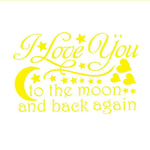 Wall Sticker Wall Art I Love You To The Moon And Back Again and Home Living Room
