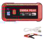 Bilbatteri Startbooster 2500A 25800mAh USB Snabbladdning LCD-display Bärbar Startbooster för 12V Fordon Camping