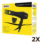 2X Powerpik 2 Afro Hair Dryer 1500W With 3 Heat & 2 Speed Settings 3M Cable