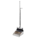Beldray LA030216FEU7 Deep Clean Long Handle Dustpan and Brush Set - Multi Surface Floor Sweeper, Integrated Broom Comb and Swivel Head, Scratch-Free Soft Bristles, for All Hard Floors