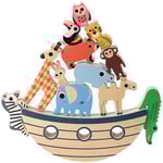 vilac - Arche des Animaux - Jeu d'Equilibre Amusant - Ingela P.Arrhenius - Jeu Familial en Bois - 13 Pièces - Décoration de Chambre - pour Enfants à Partir de 4 Ans