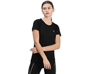PUMA Femme T-Shirt, Regular Fit, Polyester, Noir (Puma Noir), XS