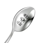 KEYCHIN Julie & Phantoms TV Show Inspired Gift Ghost/Phantom Band Jewellery Sunset Curve Logo Engraved Stainless Steel Spoon Family Kitchen Spoon for Her (3 Phantoms- Spoon)