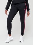 adidas Sportswear 3 Stripe Jogger - Black/Pink, Black/Pink, Size Xs, Women