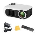 Mini Projektor, 3D LED Video Projektion, Spil Muligheder, Hvid, EU-stik