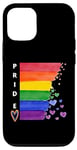 Coque pour iPhone 14 Pro Pride Rainbow Honor Hearts Love Violet Bleu Rouge