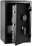 Amazon Basics Coffre-fort de sécurité résistant au feu avec clavier électronique programmable, 60 L, noir, 43 cm L x 35 cm P x 66 cm H