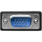 Analog DVI/VGA adapter, DVI-I hona dubbel-link (24+5 pin), svart,