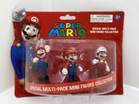 SUPER MARIO - Mario 3 Mini Figure Kids Toy Collectible Pack Nintendo