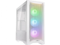 Lian Li LANCOOL II Mesh C RGB Snow Edition Midi-tower PC-kapsling, Spelkapsling Vit 3 förinstallerade LED-fläktar , Sidofönster , Dammfilter