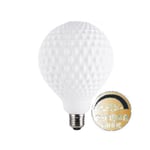 Klick-dimbar LED glob opal knottrig Ø125 3000K 400lm E27 4W