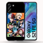 Coque pour Samsung Galaxy S21 FE / S21FE Manga My Hero Academia Noir