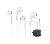 In-Ear Wired Earphones Stereo Ear buds Headphone with Remote & Microphone 2 Pack