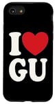 iPhone SE (2020) / 7 / 8 I Love GU I Heart GU Initials Hearts Art G.U Case