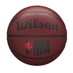 Wilson Ballon de Basketball intérieur/extérieur – Série NBA Forge – Taille 7 – 74,9 cm (Pourpre)
